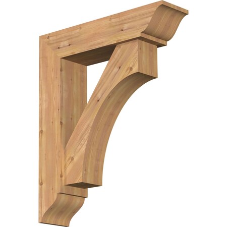 Ekena Millwork Westlake Traditional Smooth Bracket w/ Offset Brace, Western Red Cedar, 7 1/2"W x 30"D x 36"H BKT0806X30X36WTL01SWR